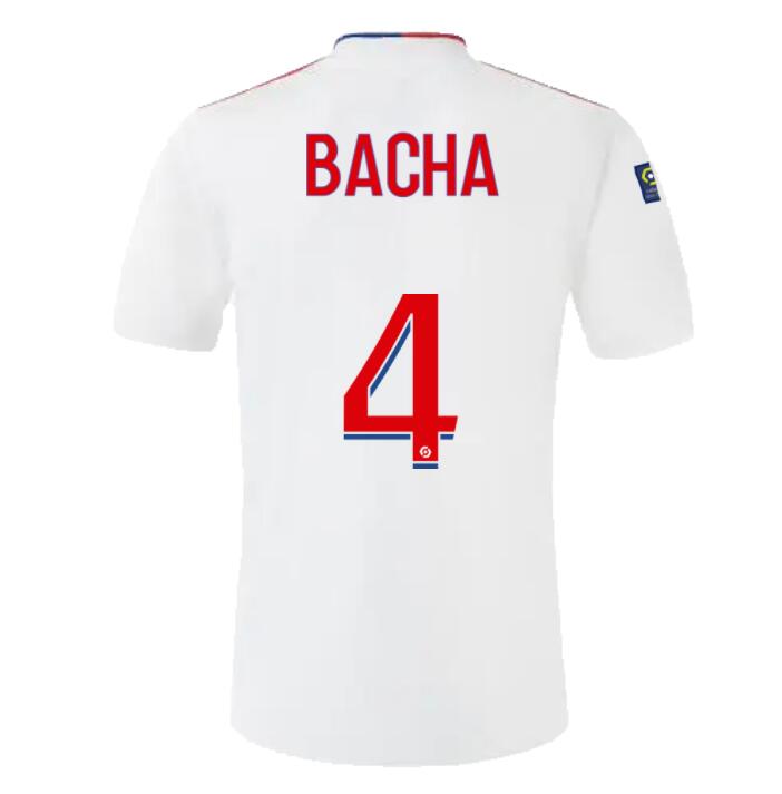 2021/22 Olympique Lyonnais Home Kit Soccer Jersey with BACHA 4 printing